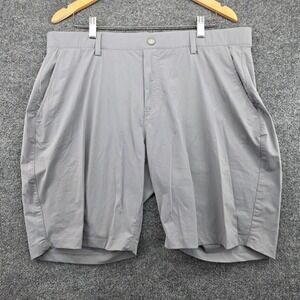 Redvanly Mens Gray Performance Stretch Golf Shorts Size XXL Solid Flat Front